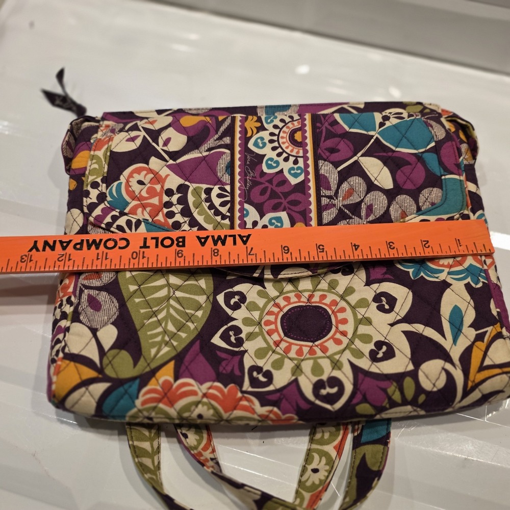 Vera Bradley PLUM CRAZY Hipster Purse Shoulder Crossbody Purple Floral Organizer - Picture 14 of 14